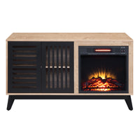 ACME Gamaliel Fireplace in Oak & Espresso Finish