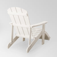 Outdoor Classic White Solid Wood Adirondack Chair Retractable Foldable