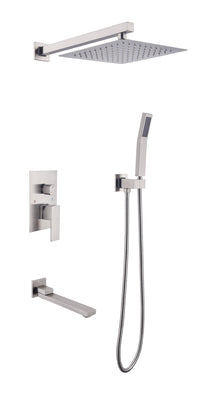 Ceiling Mounted Shower System Combo Set with Handheld and 16"Shower head