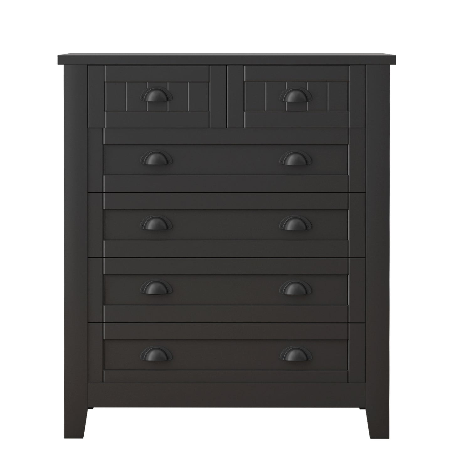 Black Bathroom Storage Cabinet, Freestanding Cabinet with Drawers