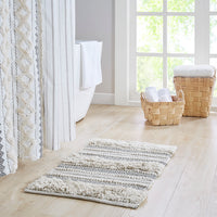 Woven Texture Stripe Bath Rug