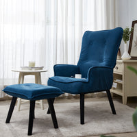 Accent chair TV Chair Living room Chair with ottoman,Modern Vanity Chair with Arms Upholstered Tall Back Desk Chair for  Bedroom