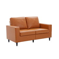 Modern Style Loveseat PU Leather Upholstered Couch Furniture for Home or Office