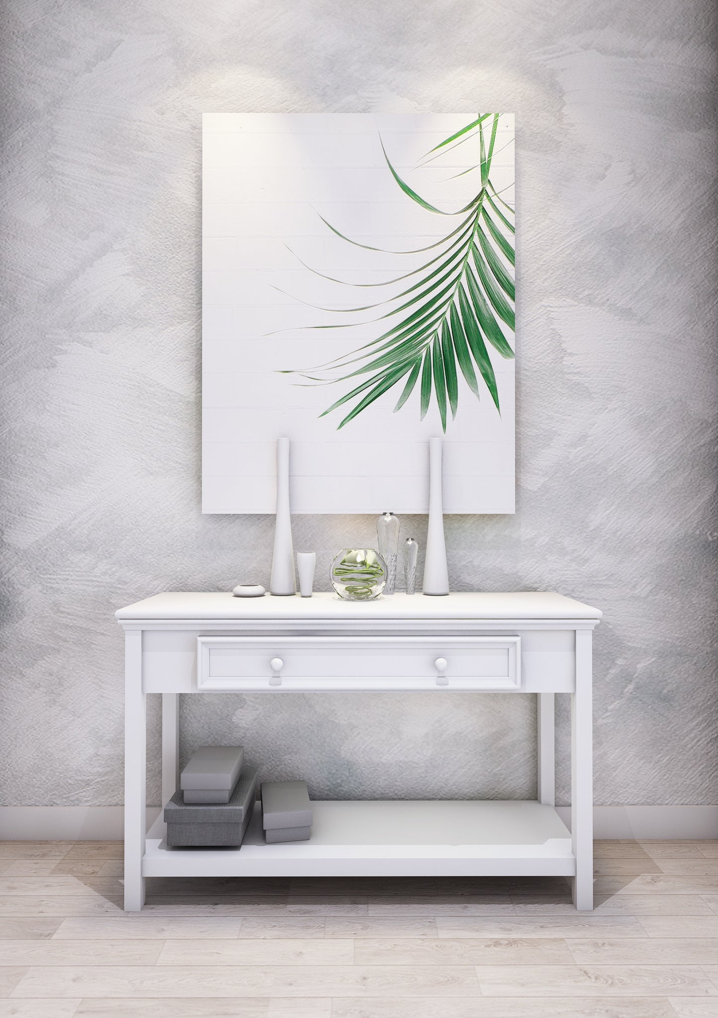 Modern Country Inspired Solid Wood Structure, Console Table With Drawer & Shelve, Timeless Design & Elegant With Embellish Details Featuring Unique Aesthetics by Bolivar Series. Paint Sprayed