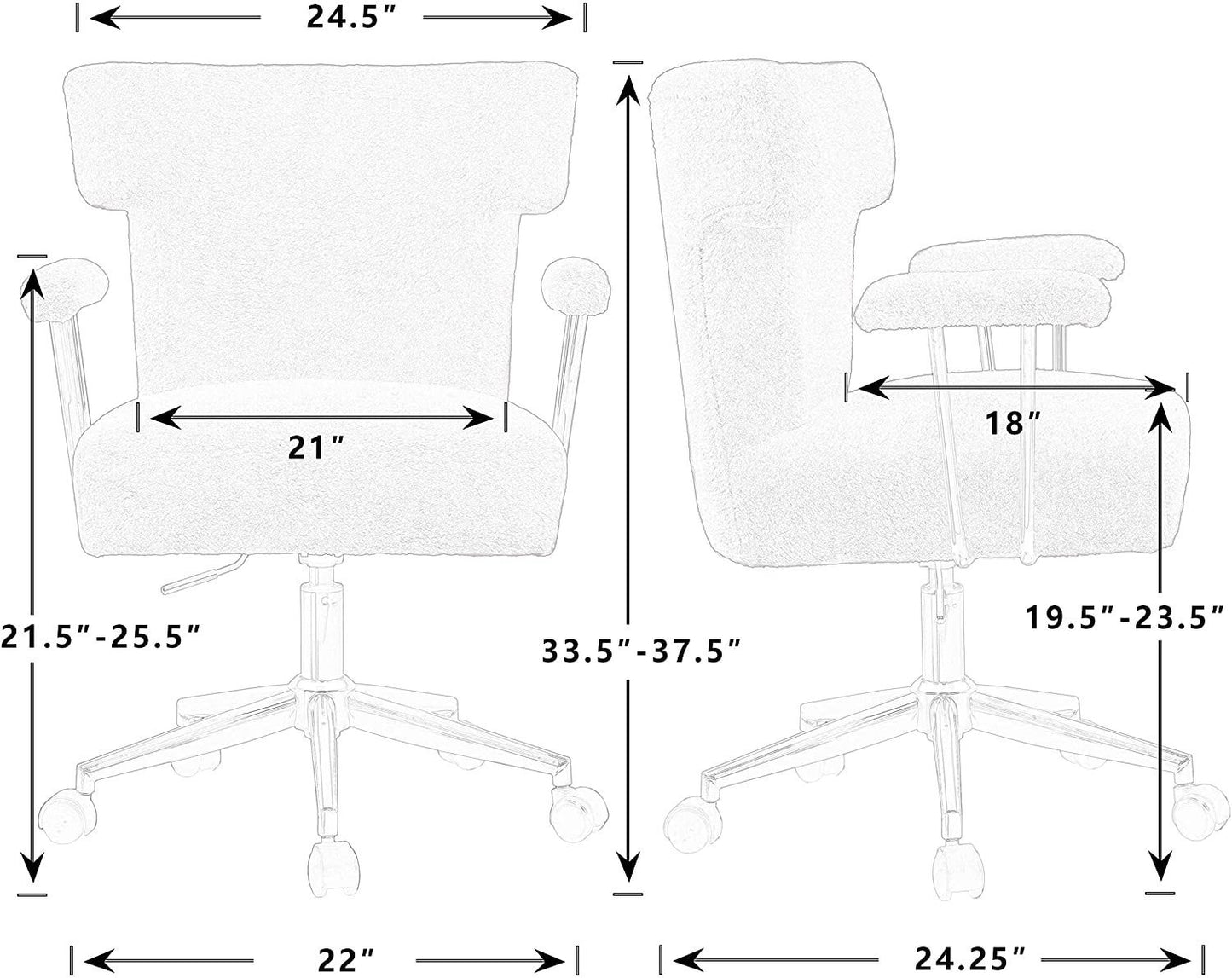 Fluffy Seat for Bedroom Vanity Chair