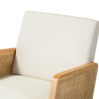 Rocking Chair with Rattan Arms