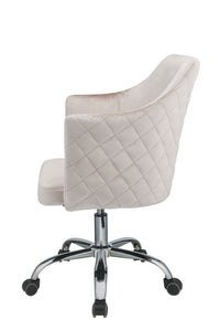 ACME Cosgair Office Chair in Champagne Velvet & Chrome