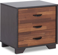 ACME Eloy Night Table in Walnut & Espresso