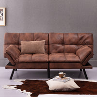 Convertible Memory Foam Futon Couch Bed, Modern Folding Sleeper Sofa