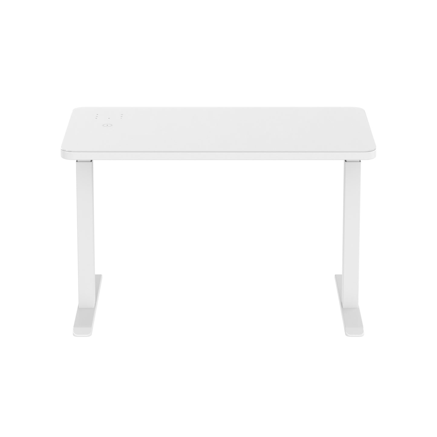 Glass Tabletop Standing Desk White