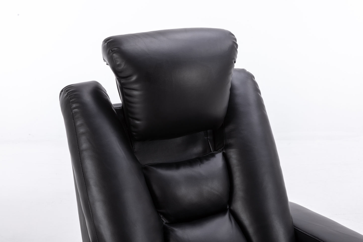 Power Recliner Chair Classic with Traditional Luxurious PU Leather luster, and Electric Headrest & Two Cupholders