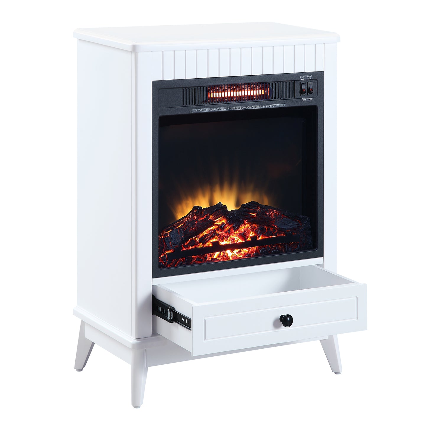 ACME Hamish Fireplace in White Finish