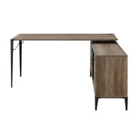 ACME Zakwani Writing Desk, Rustic Oak & Black Finish