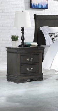 ACME Louis Philippe Nightstand in Dark Gray