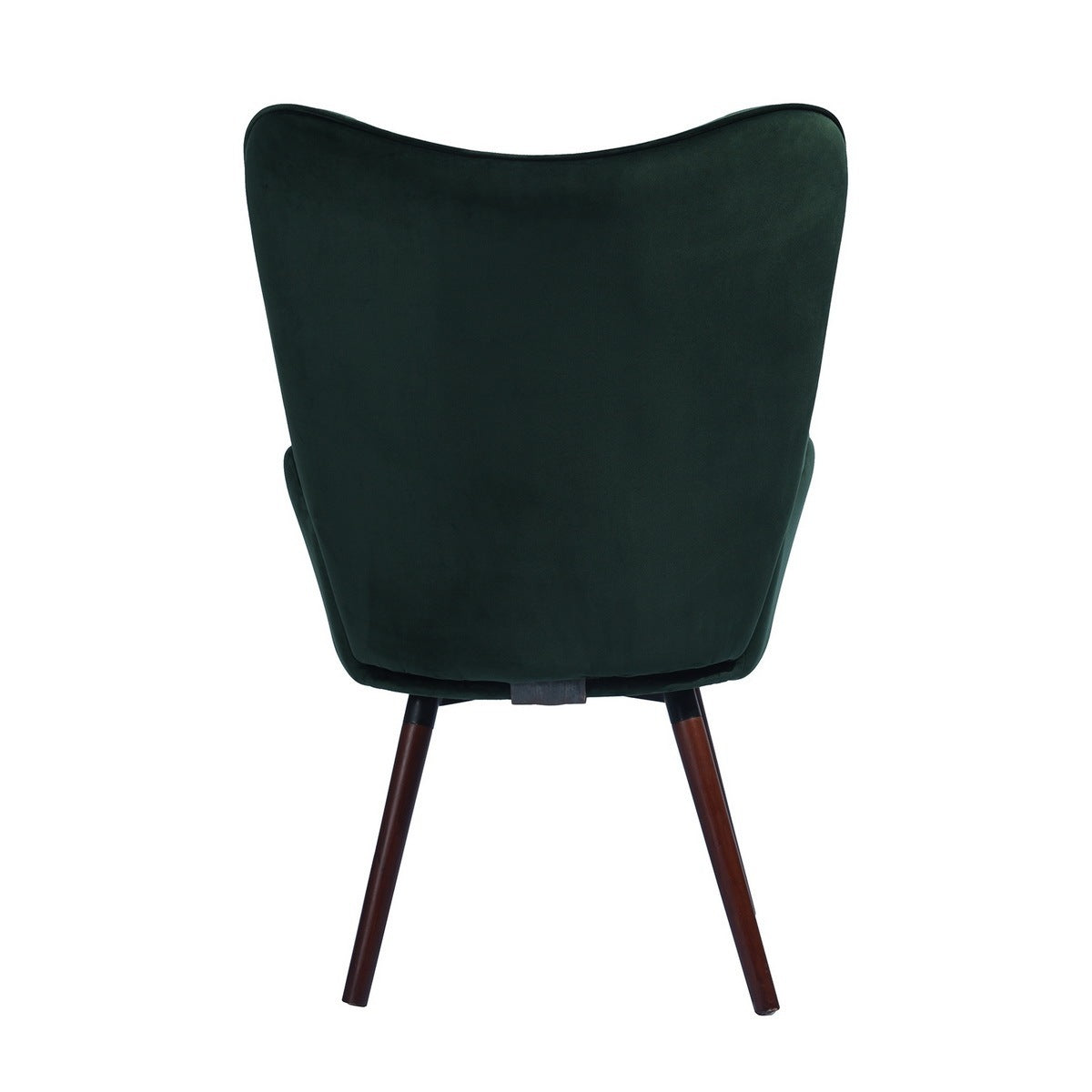 Modern Wingback Accent Armchair Living Room Tufted Velvet Upholstery, Dark Green