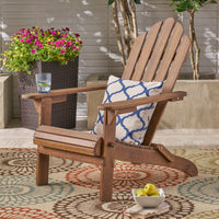 Hollywood Outdoor Foldable Solid Wood Dark Brown Chair