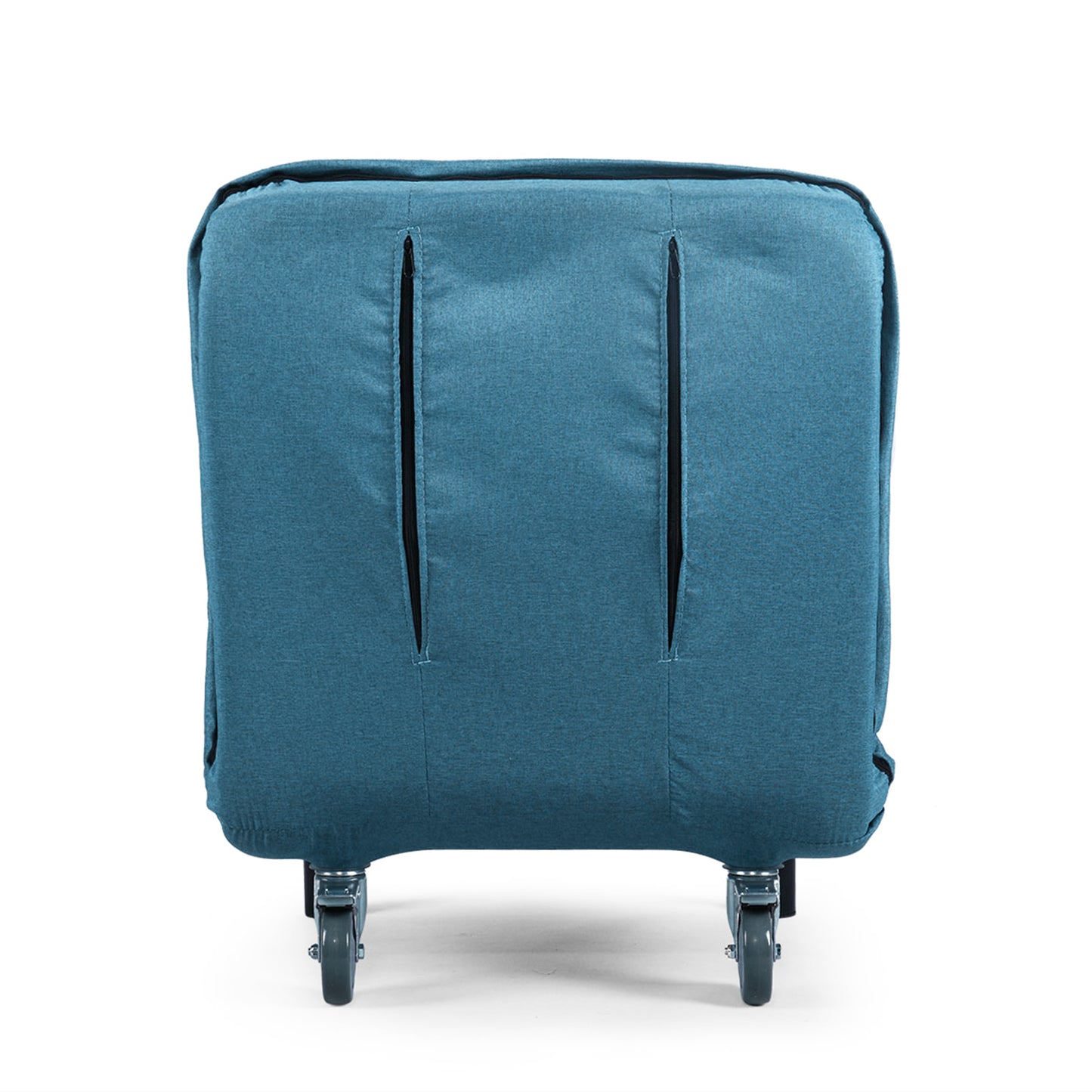 Lounge Chair Adjustable Folding Dual-Purpose Chair Sofa Bed Recliner Chair - Blue with Pillow