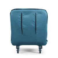 Lounge Chair Adjustable Folding Dual-Purpose Chair Sofa Bed Recliner Chair - Blue with Pillow