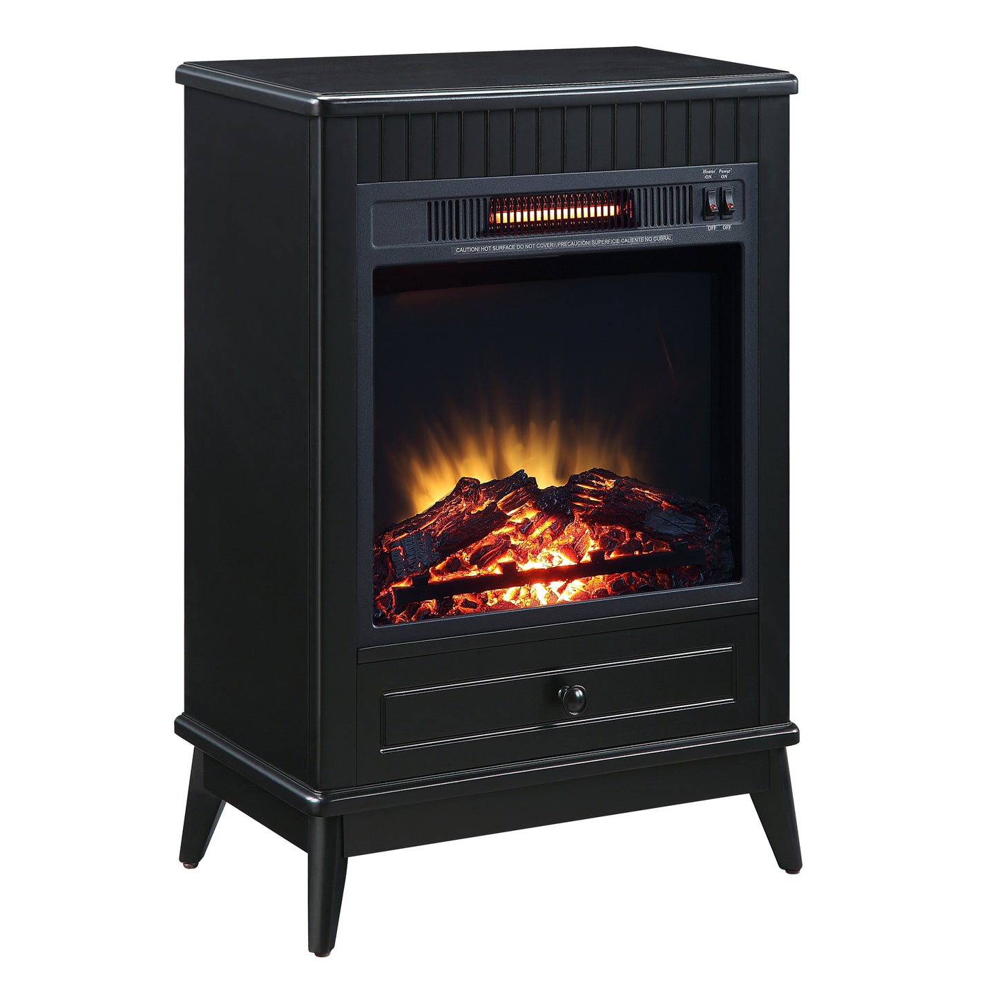 ACME Hamish Fireplace in Black Finish