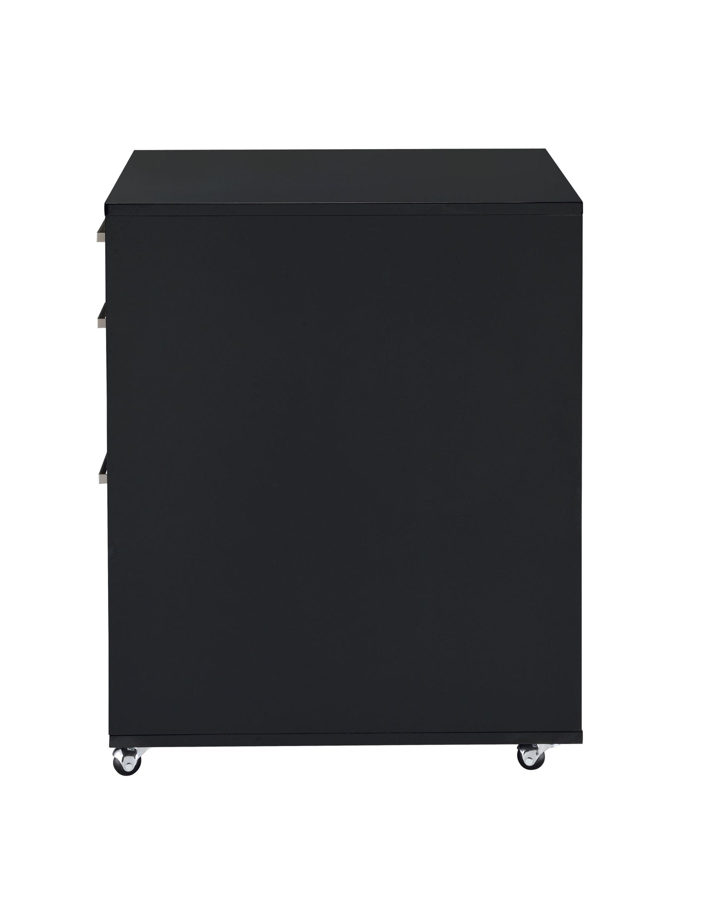 ACME Coleen File Cabinet, Black High Gloss & Chrome