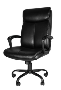 Office Desk Chair with High Quality PU Leather, Adjustable Height/Tilt, 360-Degree Swivel, 300LBS, Black