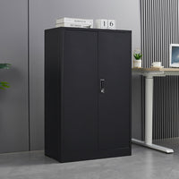 Folding File Cabinet Black