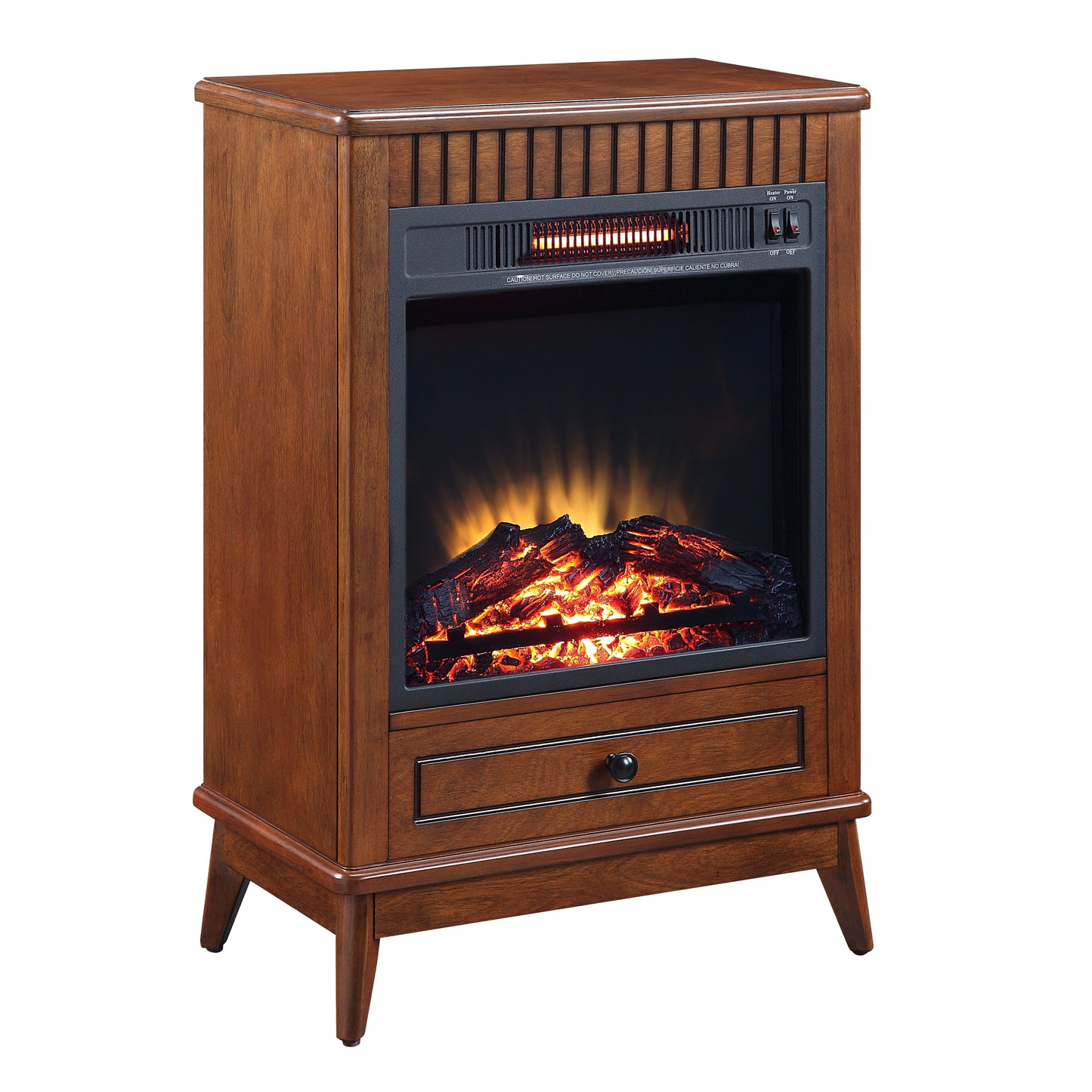 ACME Hamish Fireplace in Walnut Finish