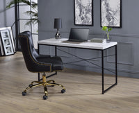 ACME Jurgen Desk, Antique White & Black