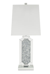 ACME Noralie Table Lamp in Mirrored & Faux Diamonds