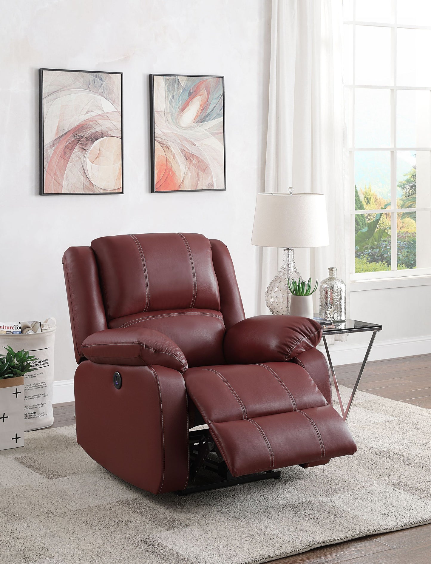 ACME Zuriel Power Recliner, Red PU