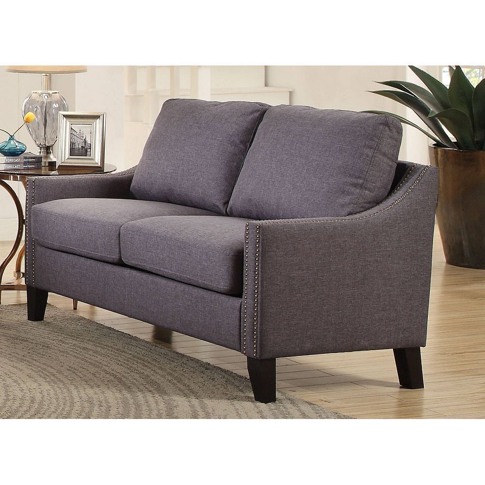 ACME Zapata Loveseat in Gray Linen