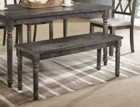 ACME Claudia II Bench in Weathered Gray