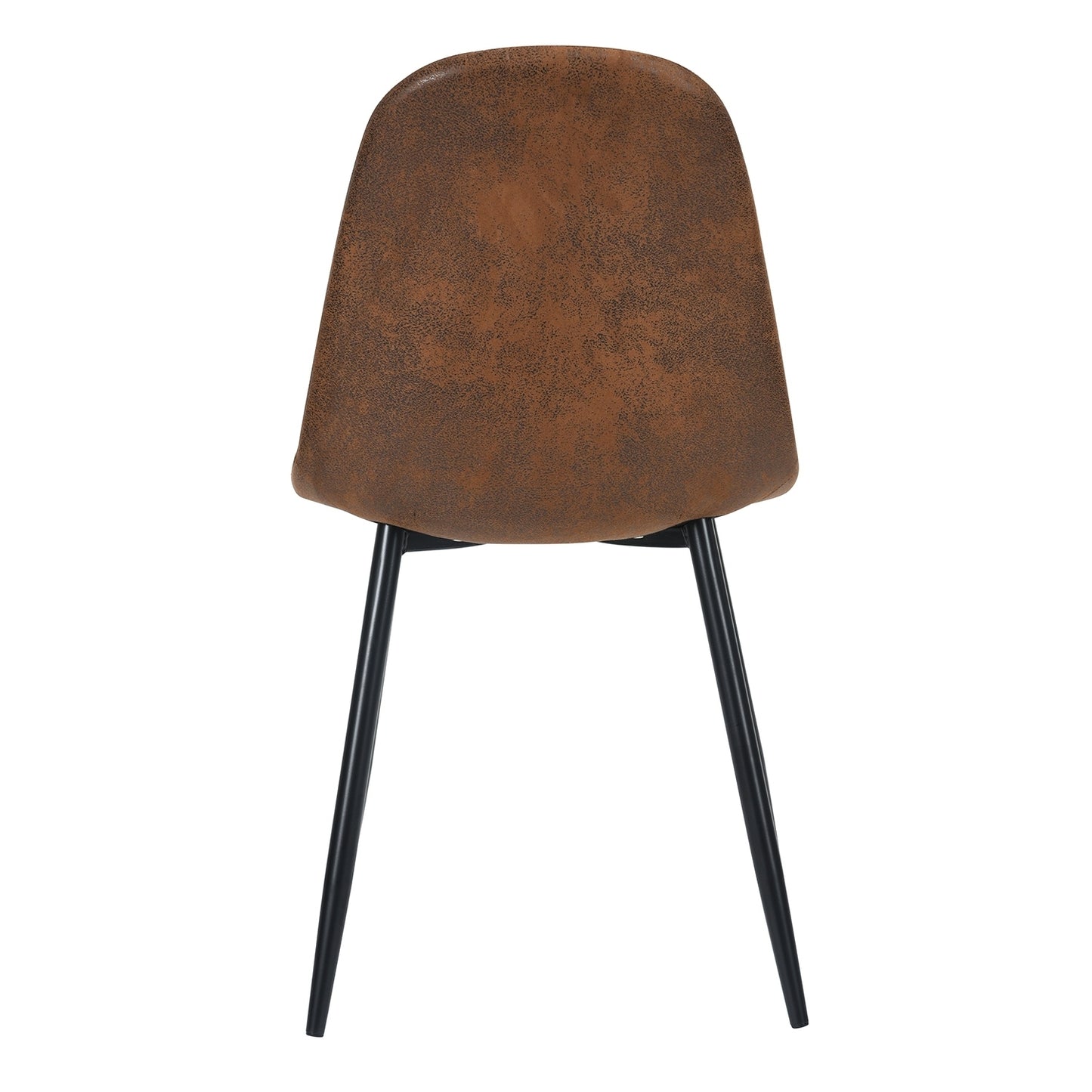 Set of 4 Scandinavian Velvet Chairs - Suede Brown