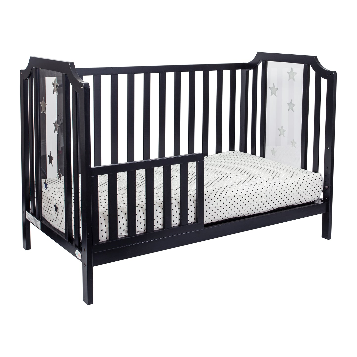 Celeste 3-in-1 Convertible Island Crib Black