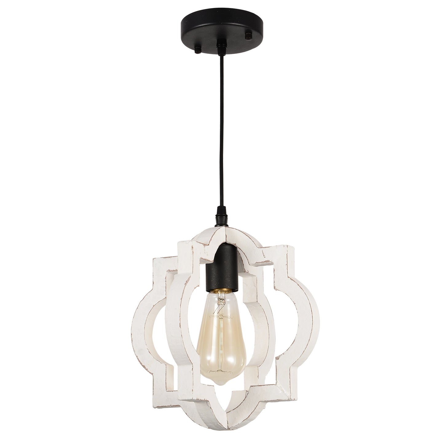 1-Light Farmhouse Orb Chandelier