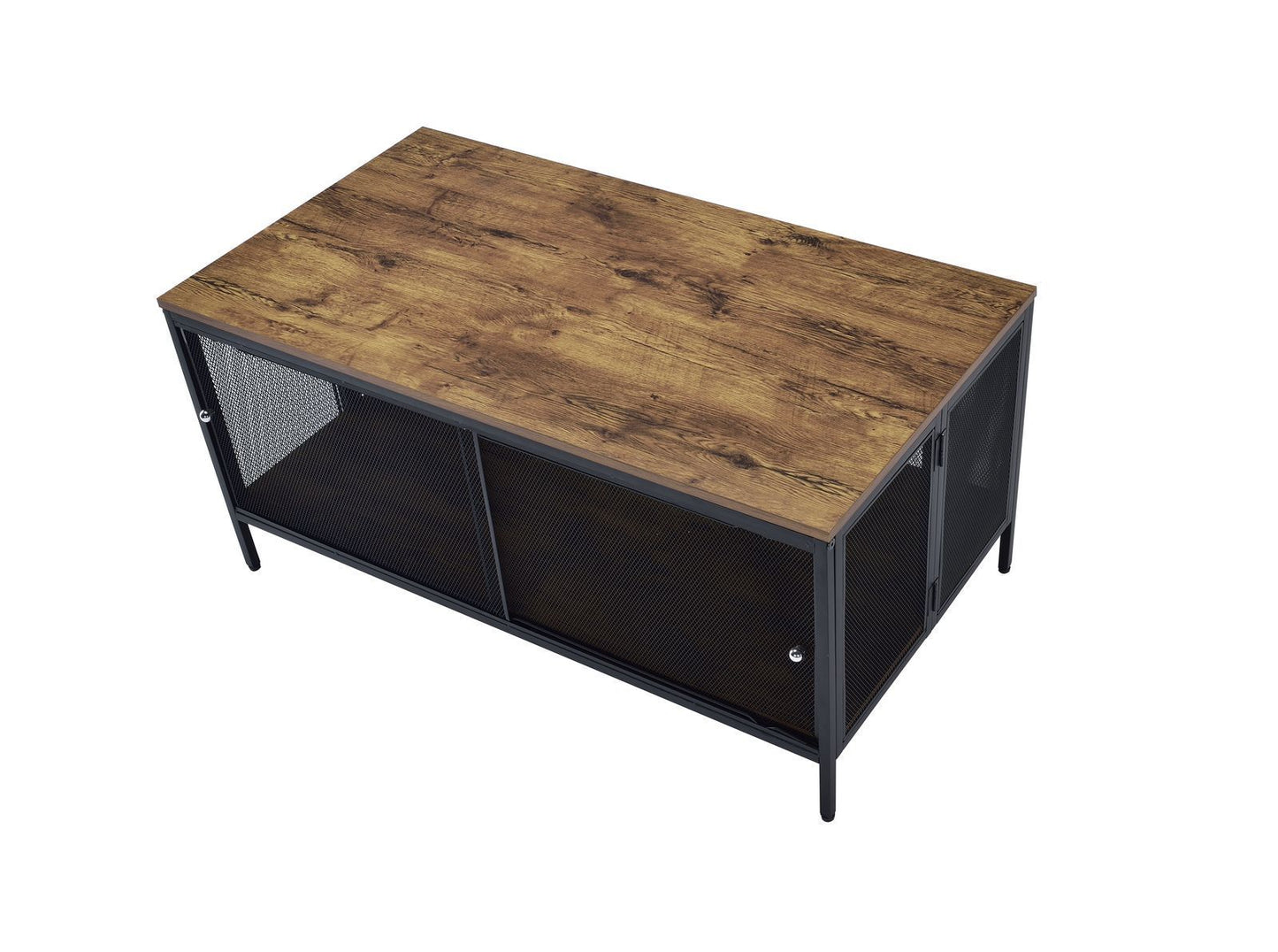 ACME Winam Coffee Table, Antique Oak & Black