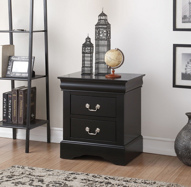 ACME Louis Philippe III Nightstand in Black