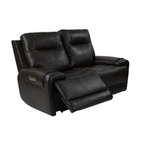 Trevor Triple Power Loveseat, Genuine Leather, Lumbar Support, Adjustable Headrest, USB & Type C Charge Port