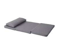 Sofa Bed, Lazy Floor Chair, 5 Position, Adjustable Backrest, Polyester, Light Grey