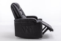 Power Recliner Chair Classic with Traditional Luxurious PU Leather luster, and Electric Headrest & Two Cupholders