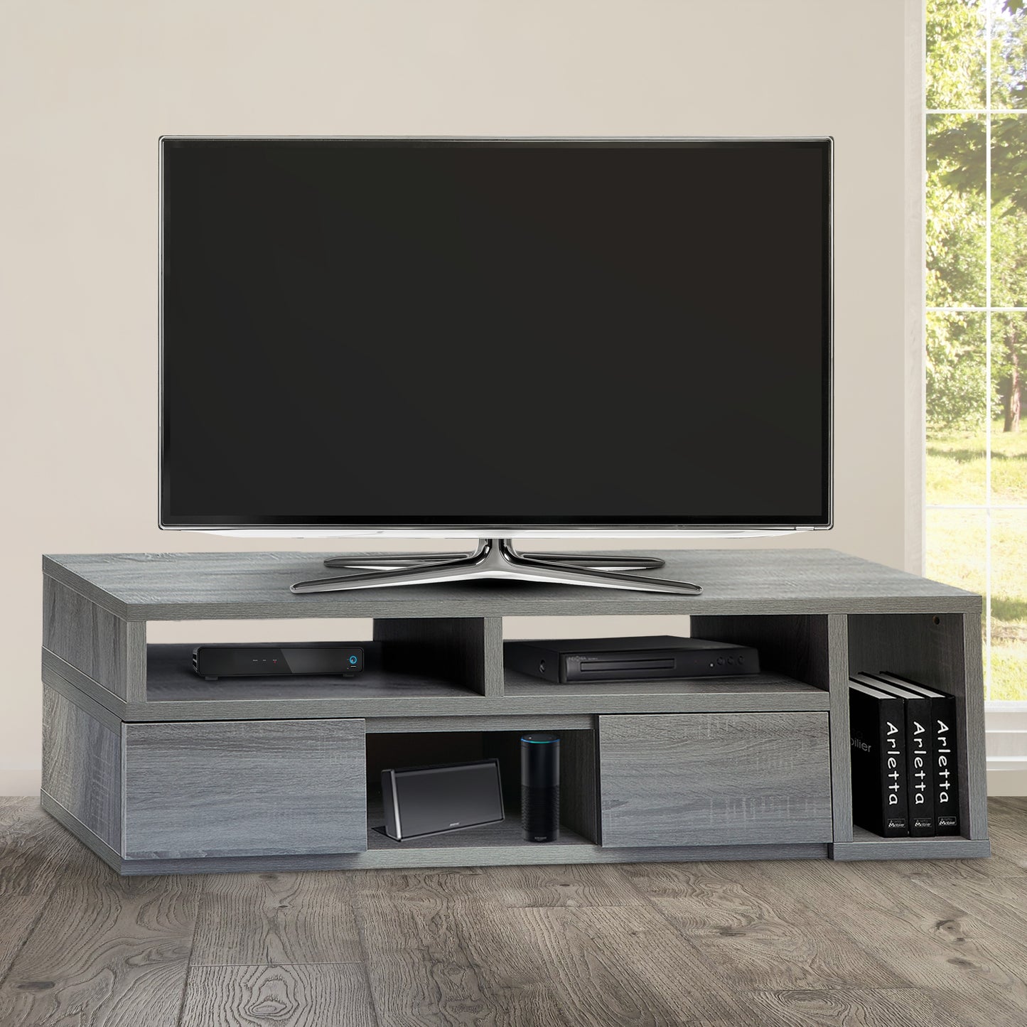 Techni Mobili Adjustable TV Stand Console for TV Up to 65"