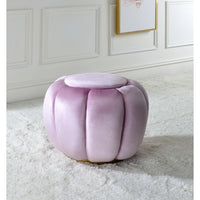 ACME Heiress Ottoman, Bubblegum Pink Velvet