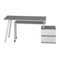 Techni Mobili Rotating Multi-Positional Modern Desk, Grey