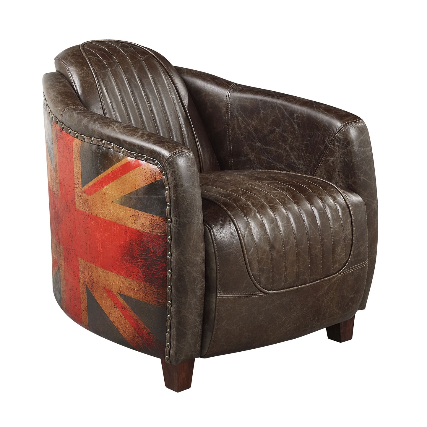 ACME Brancaster Chair, Antique Slate Top Grain Leather LV01811