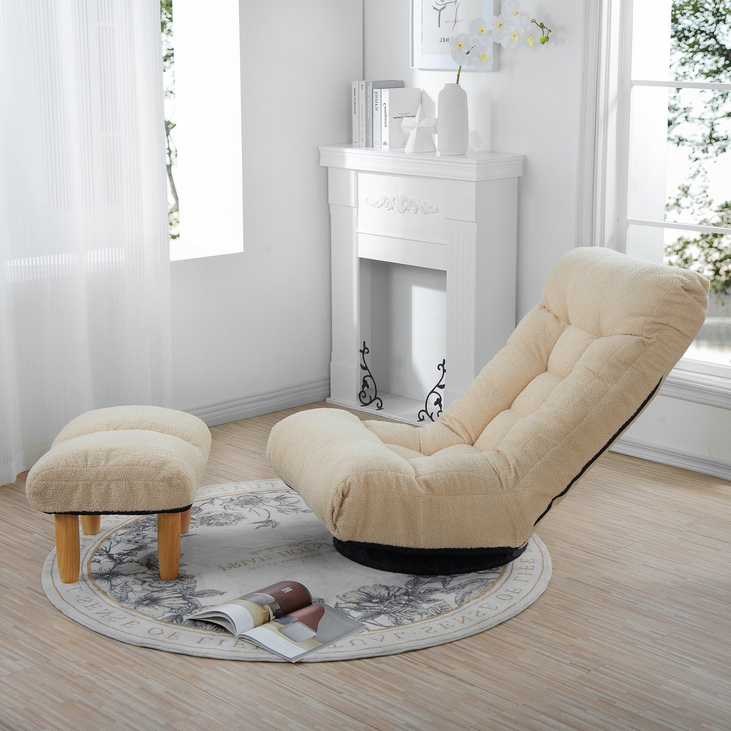 Single Sofa Reclining Chair, Japanese Chair Lazy Sofa Tatami, Balcony Reclining Chair Leisure Sofa