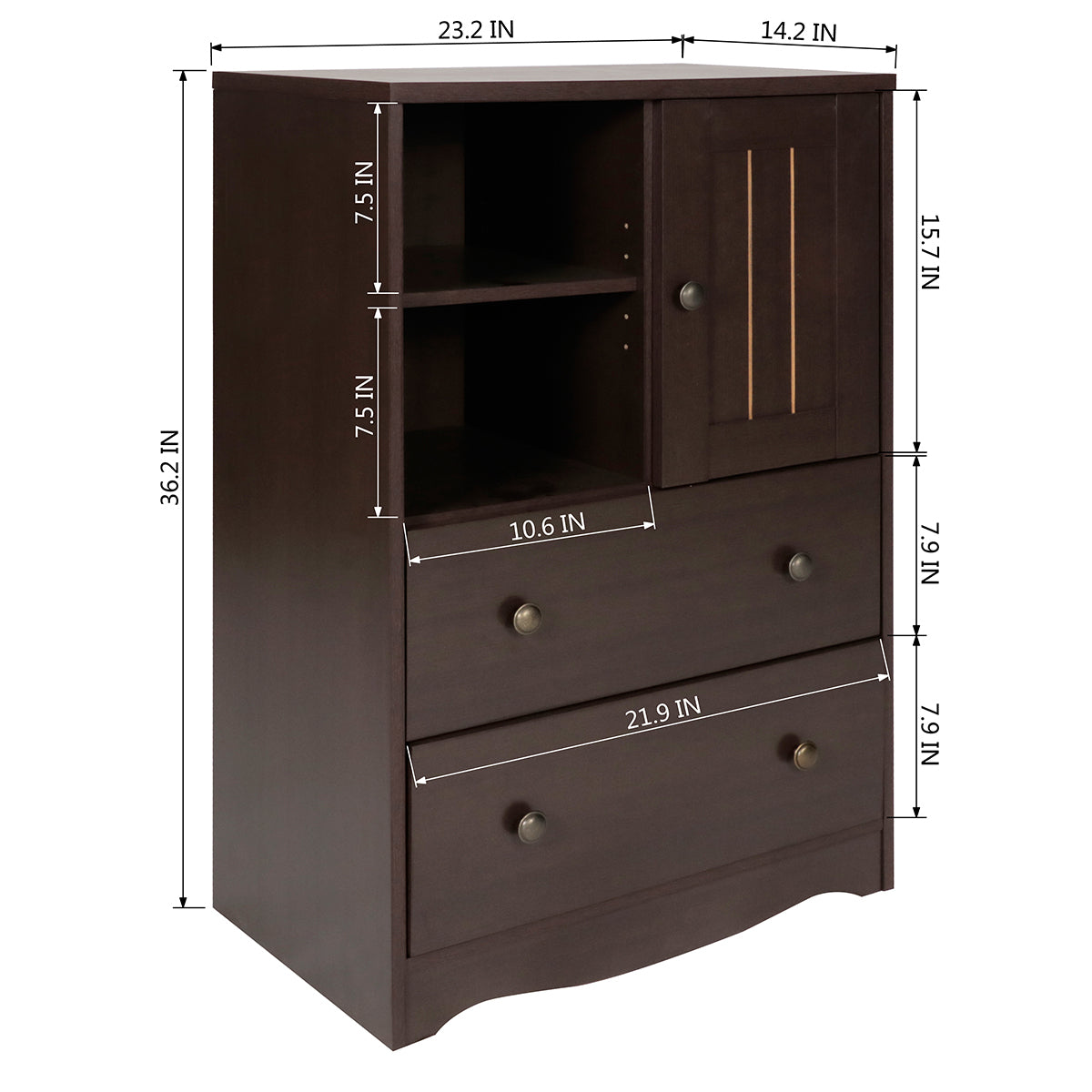 23.2'' Wide 2 - Drawer Storage Cabinet