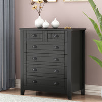 Black Bathroom Storage Cabinet, Freestanding Cabinet with Drawers