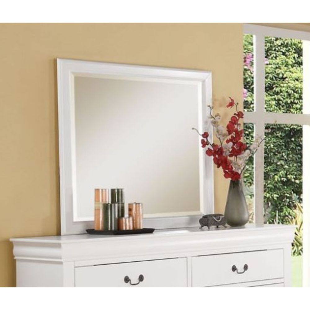 ACME Louis Philippe III Mirror in White 24504