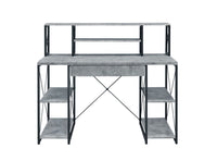 ACME Amiel Desk, Faux Concrete & Black