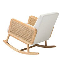 Rocking Chair with Rattan Arms